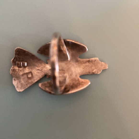 Silver Handmade Vintage Squash Blossom Necklace, Bracelet, Ring - Picture 12 of 16